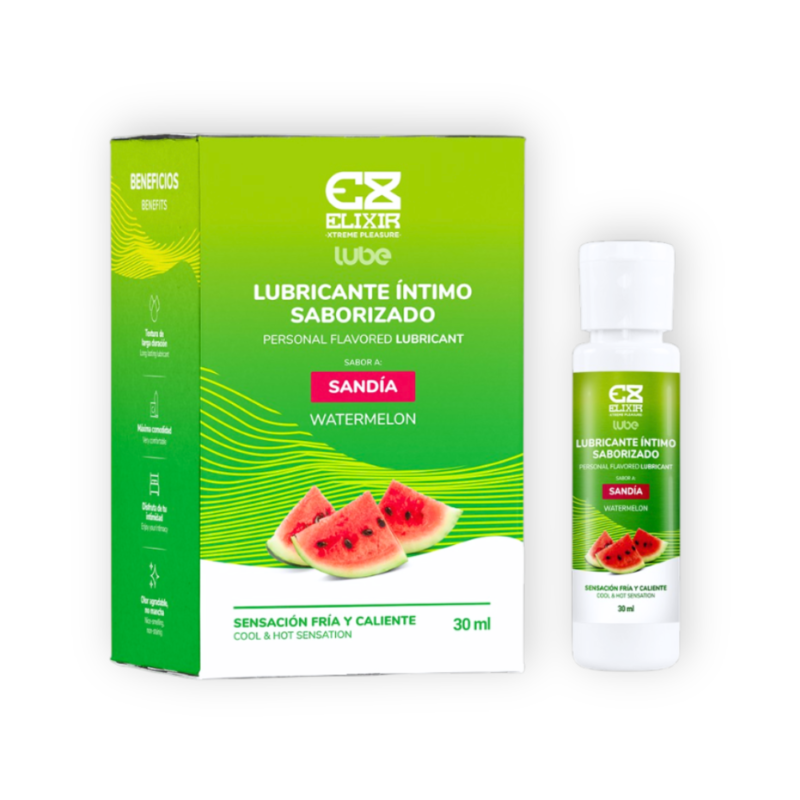 Lubricante Íntimo Saborizado Efecto Calor Sandía – Elixir