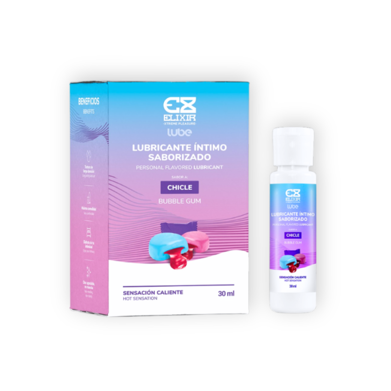 Lubricante Íntimo Saborizado Efecto Calor Chicle – Elixir