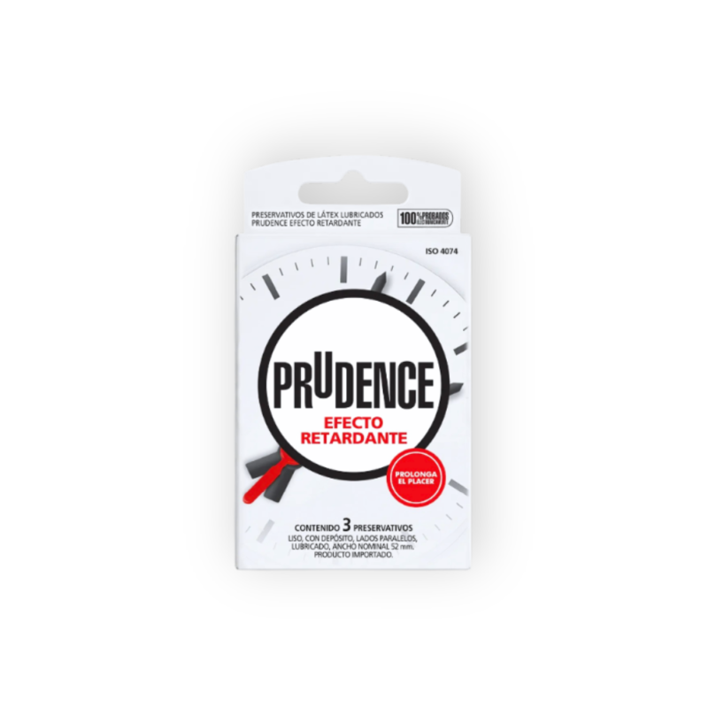 Condones Prudence Efecto Retardante – Caja por 3 Unidades