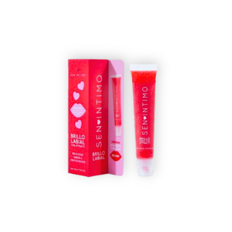Brillo Labial Sensual con Attract Frutos Rojos 20 ml – Sen Íntimo