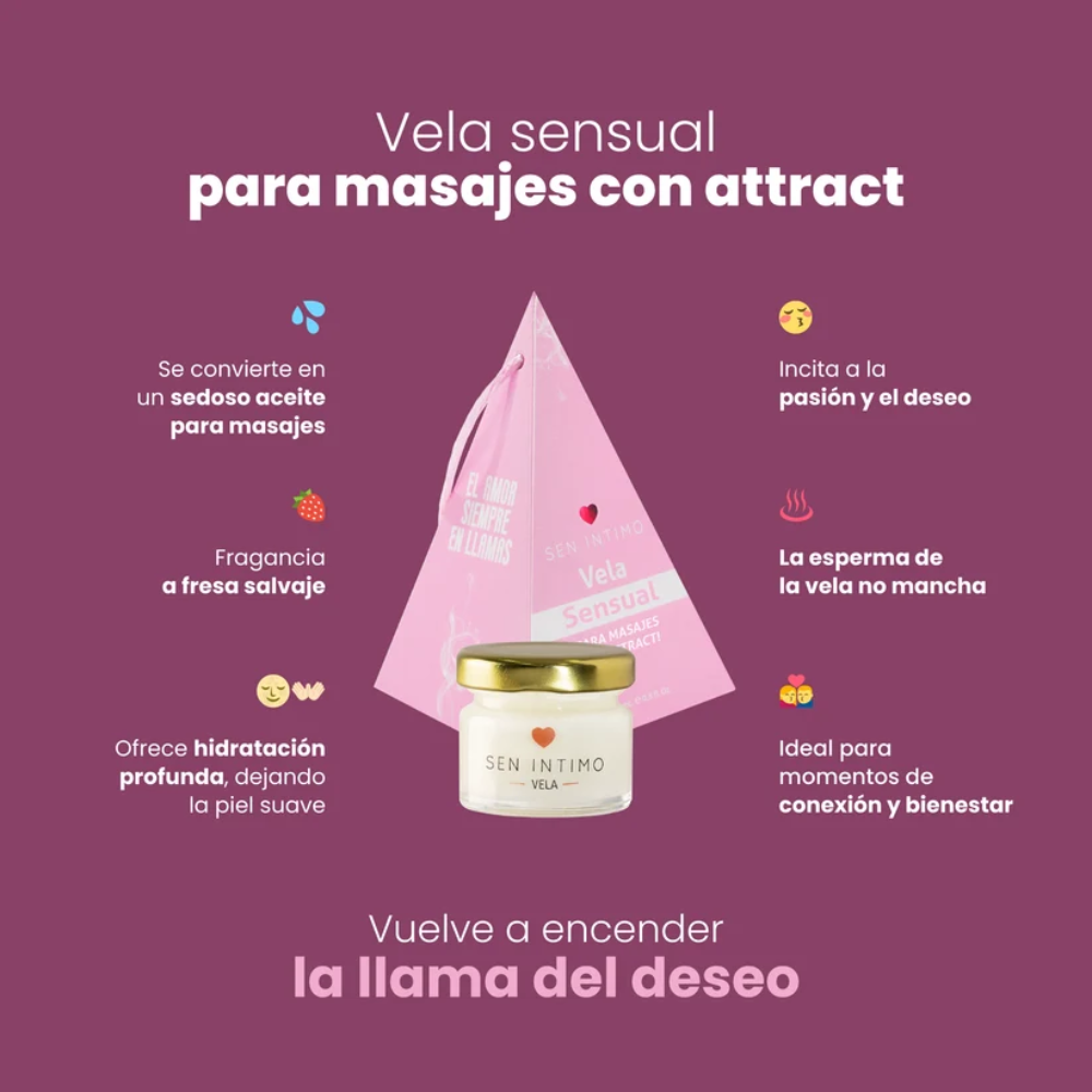 Vela Sensual para Masajes 25ml – Sen Íntimo - Imagen 3