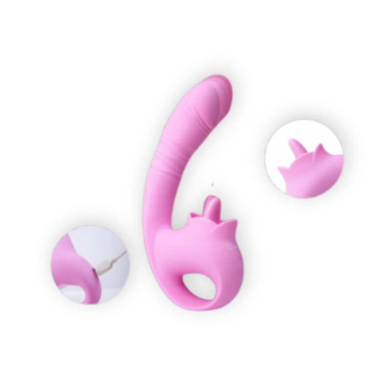 Vibrador Estimulador con Lengua Lissa Majestic – Doble Estimulación y Cabeza Rotatoria